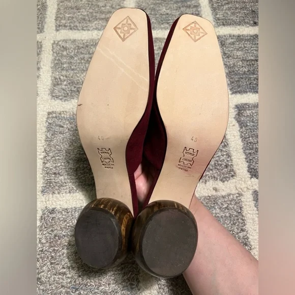 Huma Blanco Mina Heeled Mule in Wine - Picture 4 of 4